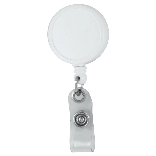 Customizable badge reel with metal slip clip backing and 30" cord... from ASI 62660 Innovation Line