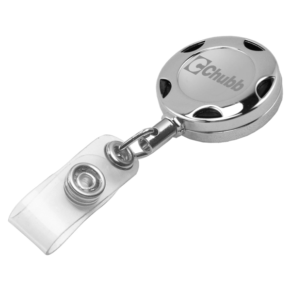 32" round, retractable badge holder with slip clip backing, made of... from ASI 62660 Innovation Line