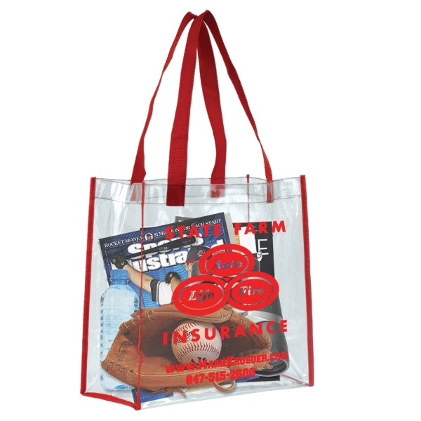 Stadium compliant tote bag made of clear vinyl with 20" handles.... from ASI 62660 Innovation Line
