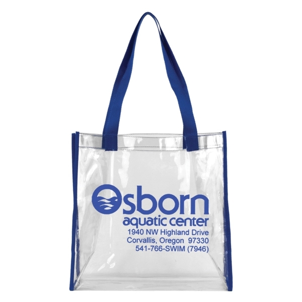Stadium compliant tote bag made of clear vinyl with 20" handles.... from ASI 62660 Innovation Line