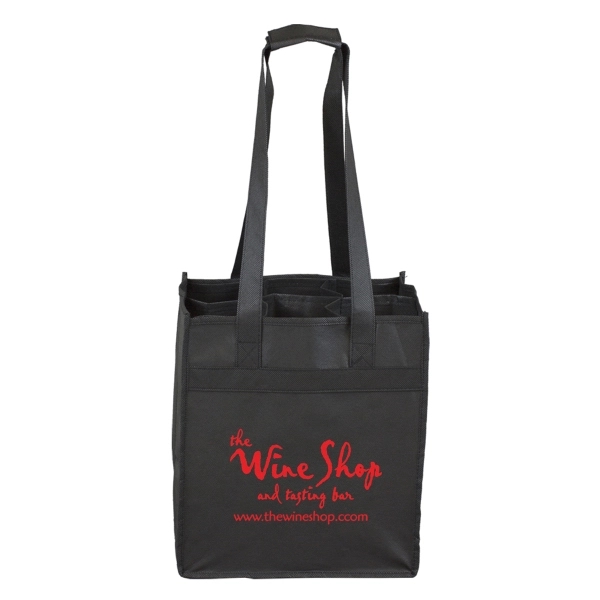 6 bottle wine tote bag with handles and dividers; made of... from ASI 62660 Innovation Line