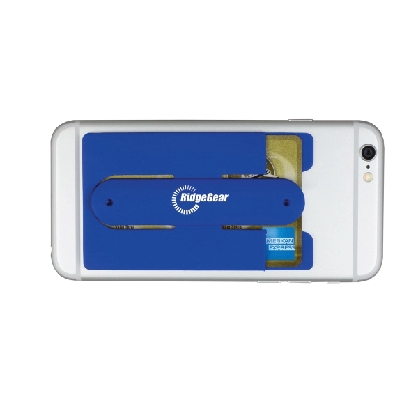 3 5/8" x 2 1/8" adhesive silicone cellphone wallet, cord wrap... from ASI 62660 Innovation Line
