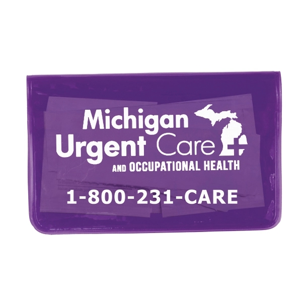 10 piece first aid kit with vinyl pouch, bandages, towelettes, hand... from ASI 62660 Innovation Line