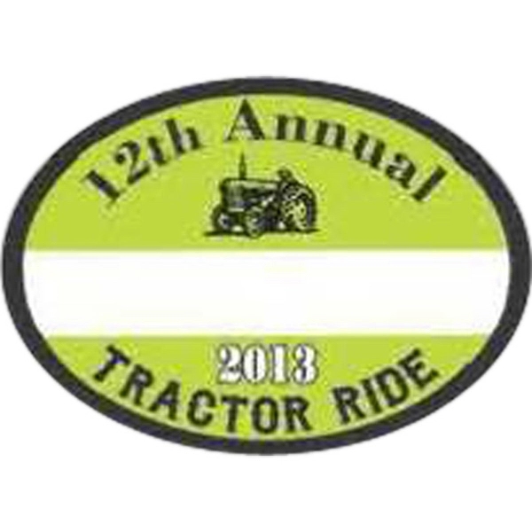 Large full-color .050" thick digital badge with pin fastener in assorted... from ASI 59080 Halls & Company