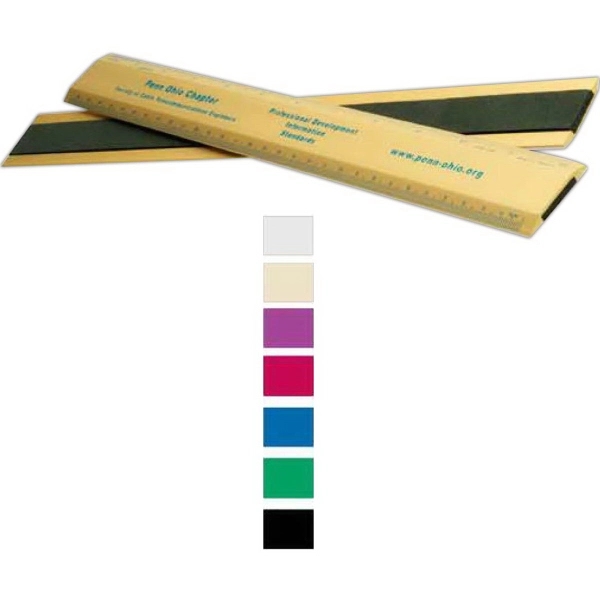 Aluminum 12" non-slip 2 bevel ruler.... from ASI 34910 Alumicolor / Alumicolor