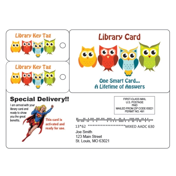 Mailer with Card & 2 Key Tags.... from ASI 75629 PSI Plastic Graphics / Plastic Graphics PSI