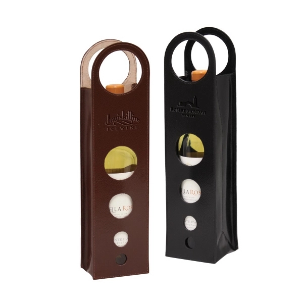 Single wine tote with handle... from ASI 79384 Preferred Nation Inc / Travelwell