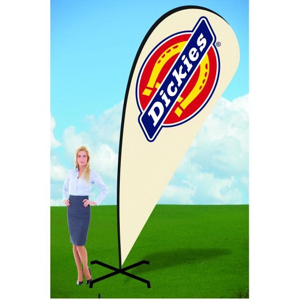 12 ft. customizable teardrop flag with x-stand and single sided graphics.... from ASI 30442 Above & Beyond Advertising Products / PromoAdLine