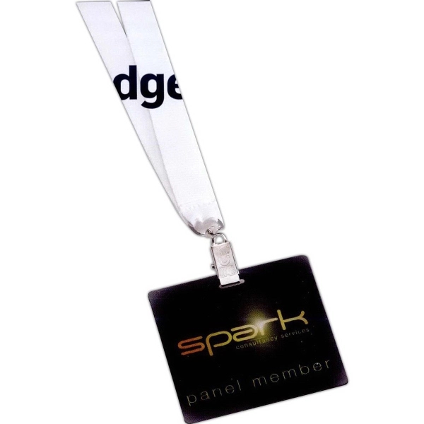 3" x 4" x 0.30" plastic identification badge with customization.... from ASI 88060 Snugz/USA Inc / SnugZ USA®