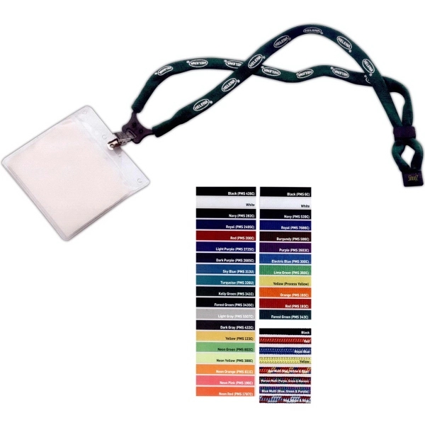 1/2" dual-use cotton trade show lanyard and eyewear retainer.... from ASI 88060 Snugz/USA Inc / SnugZ USA®