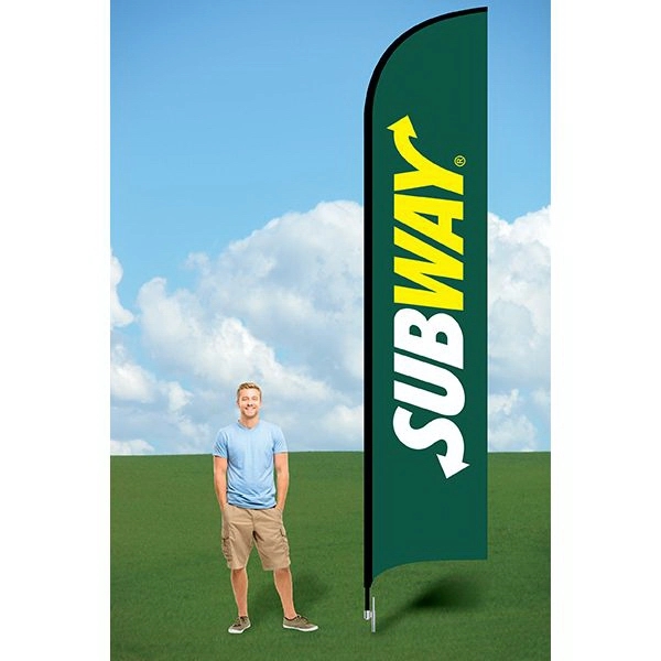 15 foot banner flag with ground stake and single sided graphics.... from ASI 30442 Above & Beyond Advertising Products / PromoAdLine