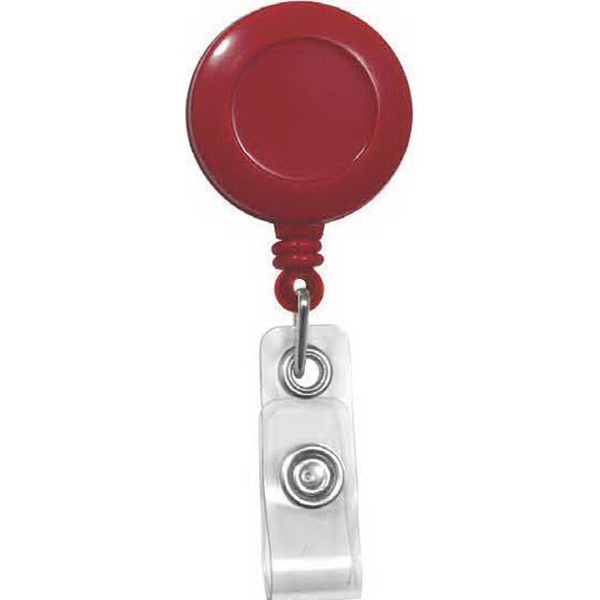 Round plastic badge reel with 24" retractable cord and snap closing... from ASI 59080 Halls & Company
