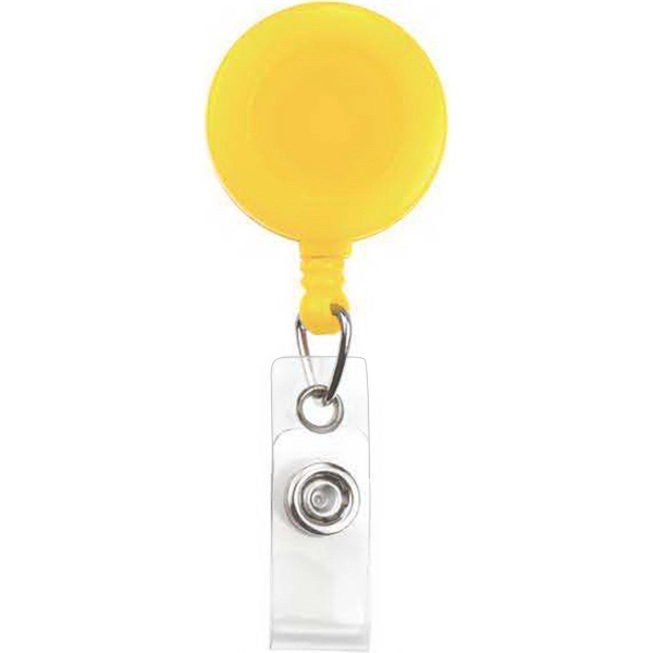 Round plastic badge reel with 24" retractable cord and snap closing... from ASI 59080 Halls & Company