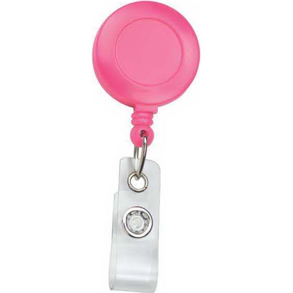 Round plastic badge reel with 24" retractable cord and snap closing... from ASI 59080 Halls & Company