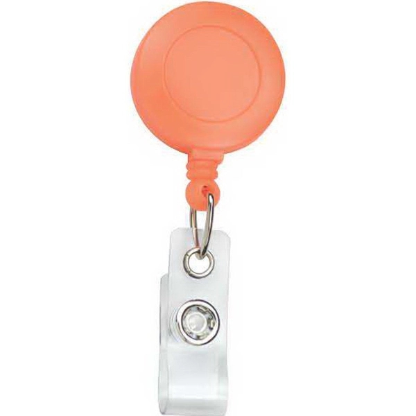Round plastic badge reel with 24" retractable cord and snap closing... from ASI 59080 Halls & Company