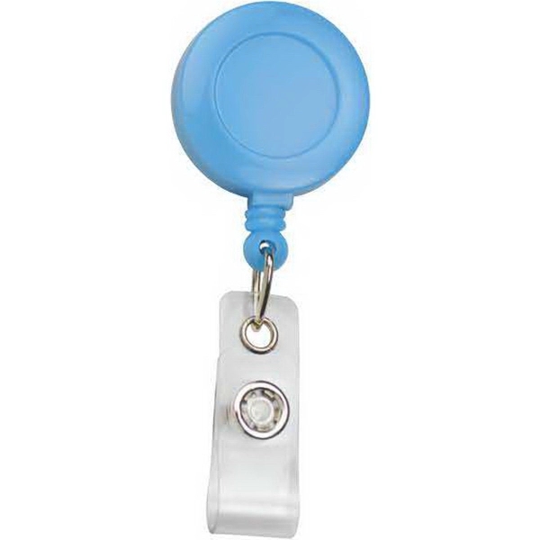 Round plastic badge reel with 24" retractable cord and snap closing... from ASI 59080 Halls & Company