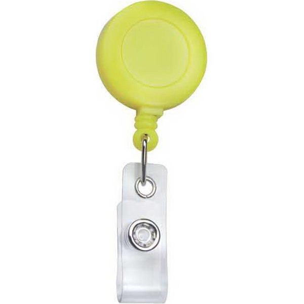 Round plastic badge reel with 24" retractable cord and snap closing... from ASI 59080 Halls & Company