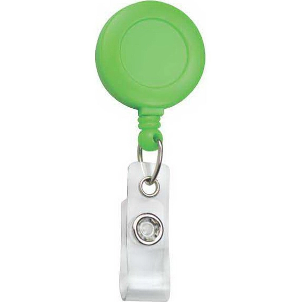 Round plastic badge reel with 24" retractable cord and snap closing... from ASI 59080 Halls & Company