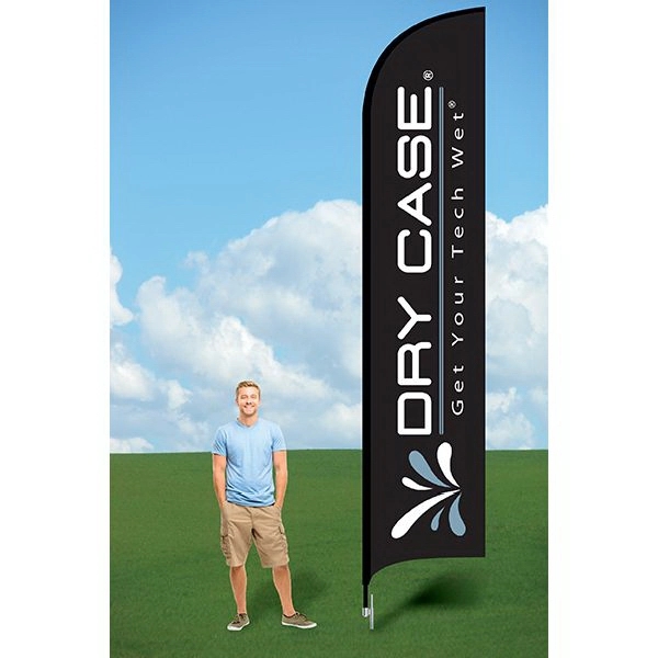 15 foot banner flag with ground stake and single sided graphics.... from ASI 30442 Above & Beyond Advertising Products / PromoAdLine