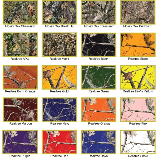 Mossy Oak or Realtree Trademark Camo Premium Full Color Dye Sublimated... from ASI 63009 J I T Manufacturing Inc / Just in Time JIT Promo