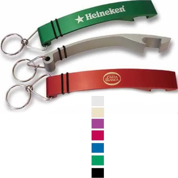 Ergonomically shaped aluminum large bottle opener.... from ASI 34910 Alumicolor / Alumicolor