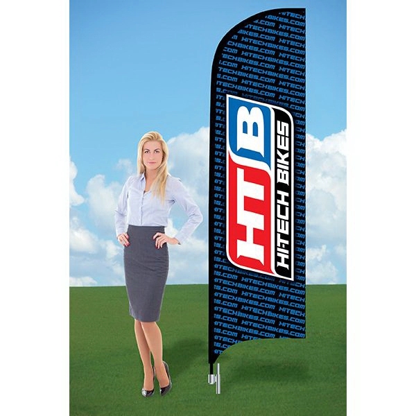 Customizable flag with ground stake and double sided graphics.... from ASI 30442 Above & Beyond Advertising Products / PromoAdLine