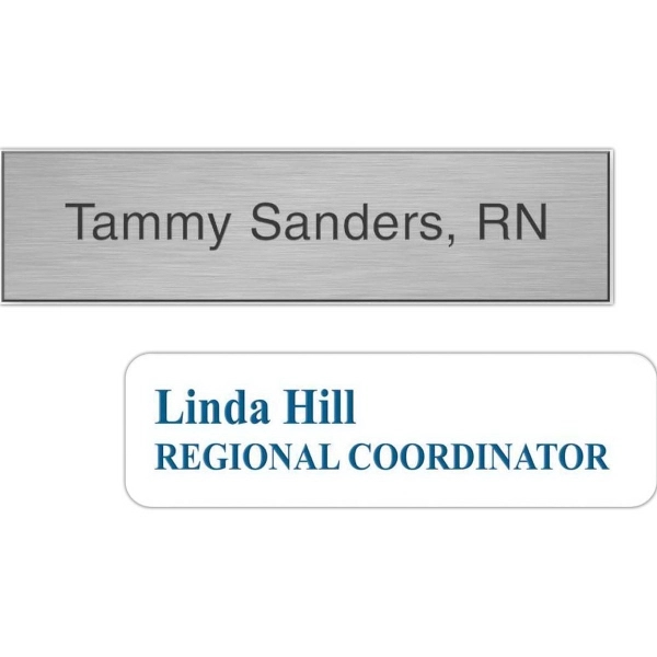 Custom engraved nameplate is available in increments of 15" to 19"... from ASI 59080 Halls & Company