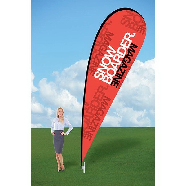 14' teardrop flag with ground stake and double sided, dye sublimated... from ASI 30442 Above & Beyond Advertising Products / PromoAdLine