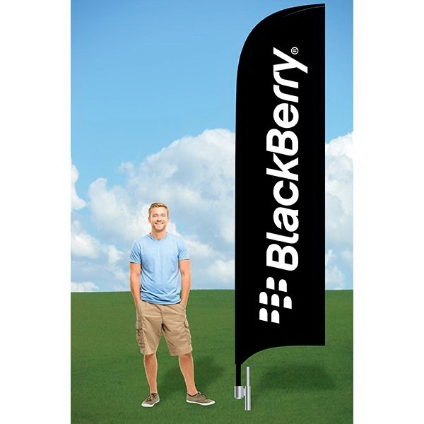 12' promotional flag with ground stake and double-sided graphics.... from ASI 30442 Above & Beyond Advertising Products / PromoAdLine