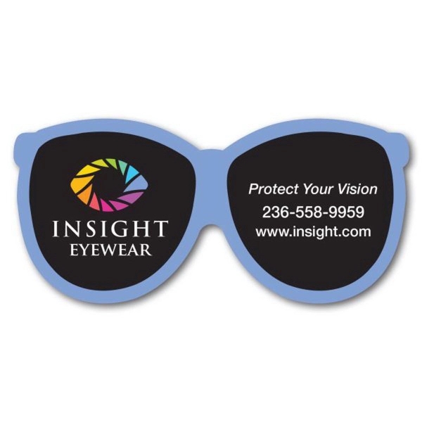 3.75" x 1.75" eyeglasses shaped magnet with four color process customization.... from ASI 68507 The Magnet Group / Magnet LLC™