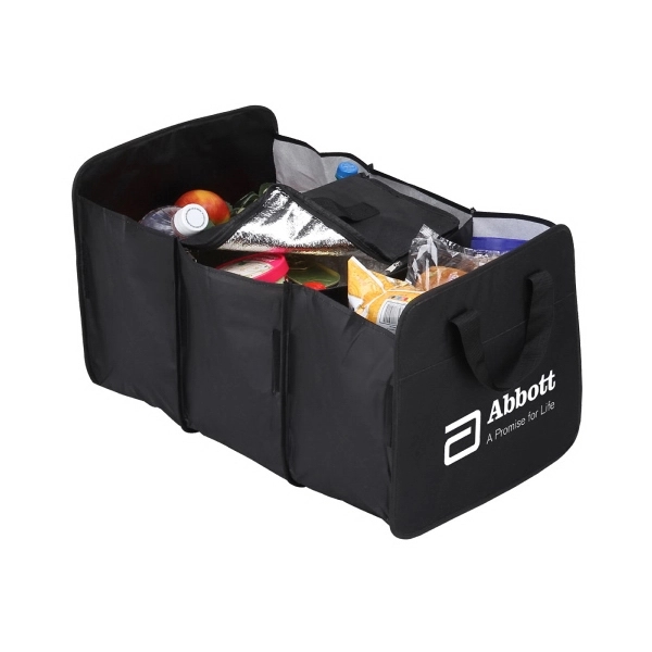 Trunk organizer with handles and cooler for easy transport... from ASI 79384 Preferred Nation Inc / Travelwell