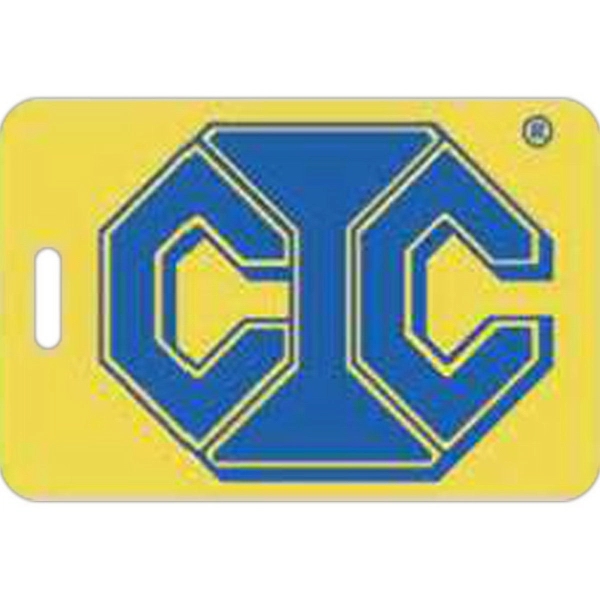 .040" write on, screened small poly tag with a loop strap.... from ASI 59080 Halls & Company