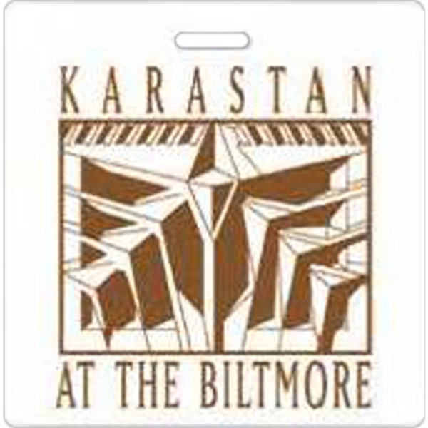 .040" thick tag with a loop strap.... from ASI 59080 Halls & Company