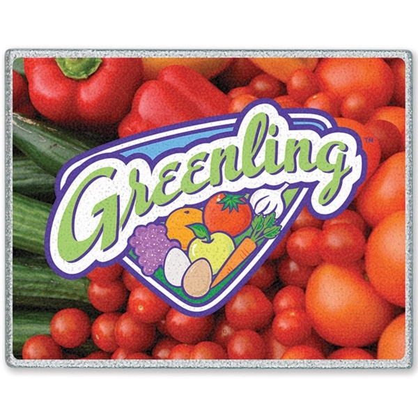 Cutting board measuring 7" x 9" and made of tempered glass... from ASI 66390 LarLu