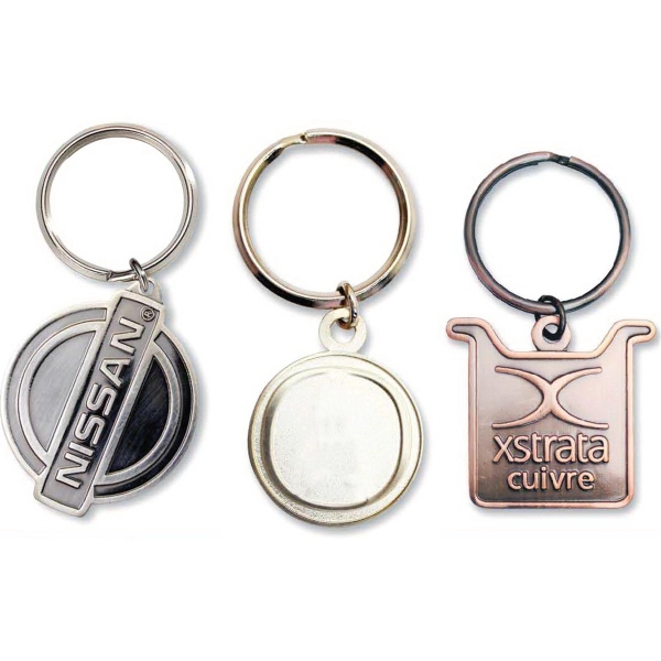 Die struck brass key chain with 30 mm split ring, 2mm... from ASI 53697 Faro Products
