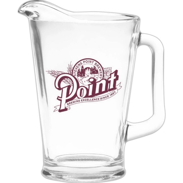 Set with a 60 oz. pitcher and four 12.5 oz. thumbprint... from ASI 71920 Moderne Glass Company Inc / Glass America®