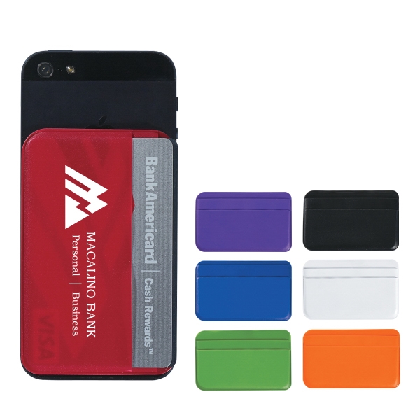 Econo card holder, adheres to the back of your phone.... from ASI 61125 Hit Promotional Products / Hit 