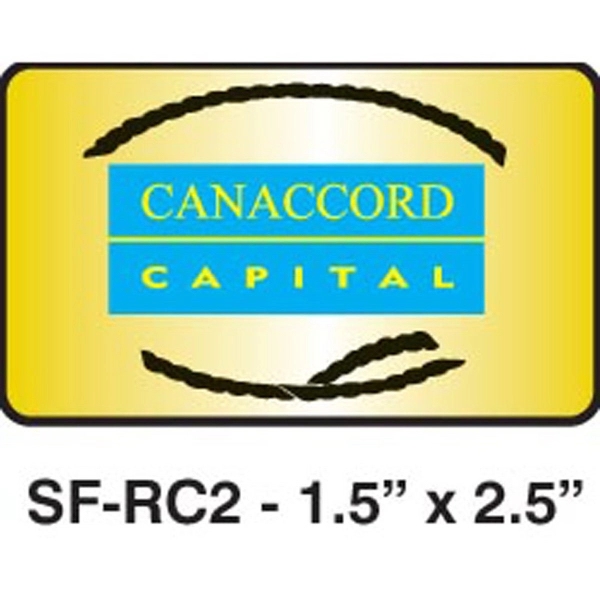 Rectangle shape silver or gold permanent adhesive stickers on a roll.... from ASI 79392 Premiums Plus Inc