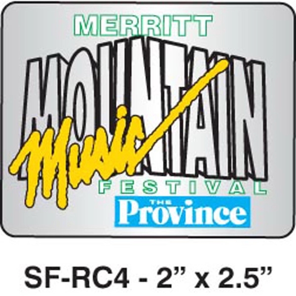 Rectangle shape silver or gold permanent adhesive stickers on a roll.... from ASI 79392 Premiums Plus Inc