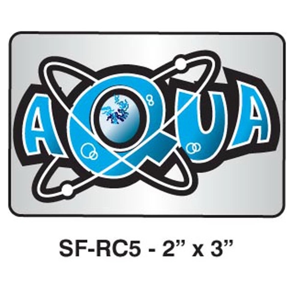 Rectangle shape silver or gold permanent adhesive stickers on a roll.... from ASI 79392 Premiums Plus Inc