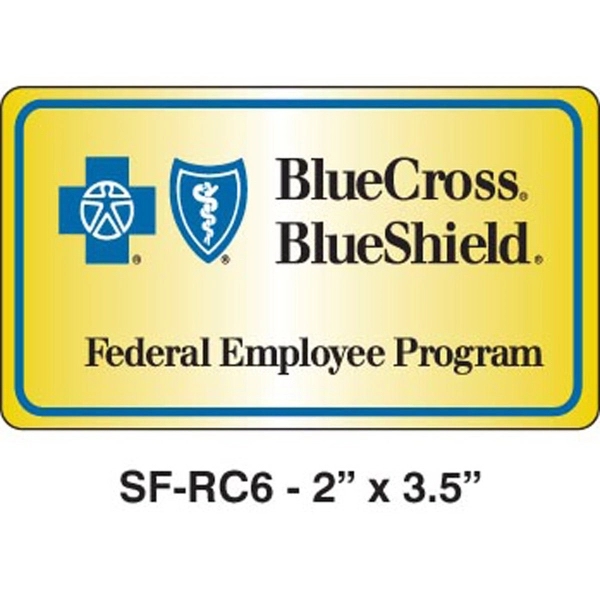 Rectangle shape silver or gold permanent adhesive stickers on a roll.... from ASI 79392 Premiums Plus Inc