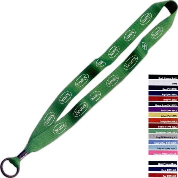 3/4" x 16" polyester lanyard with metal crimp and metal split... from ASI 88060 Snugz/USA Inc / SnugZ USA®