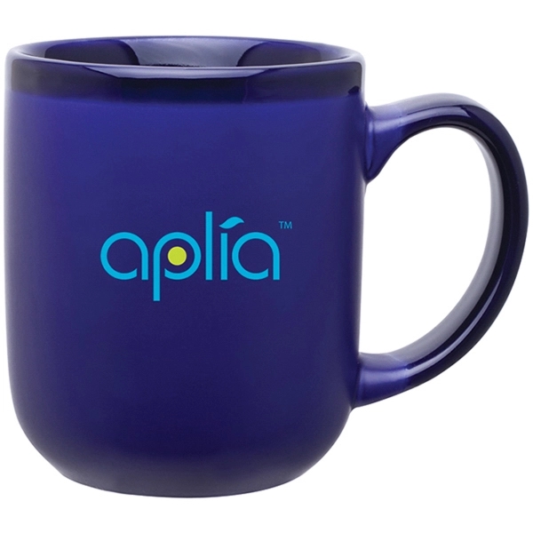16 oz ceramic mug with matte color exterior, glossy interior, glossy... from ASI 51197 ETS Express, LLC