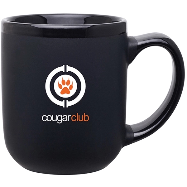 16 oz ceramic mug with matte color exterior, glossy interior, glossy... from ASI 51197 ETS Express, LLC