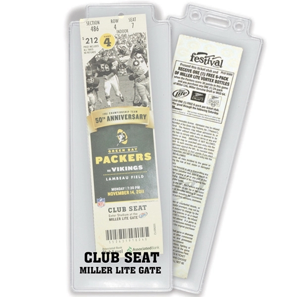 Vinyl ticket holder measuring 3" x 8.5" for protecting your tickets.... from ASI 66390 LarLu