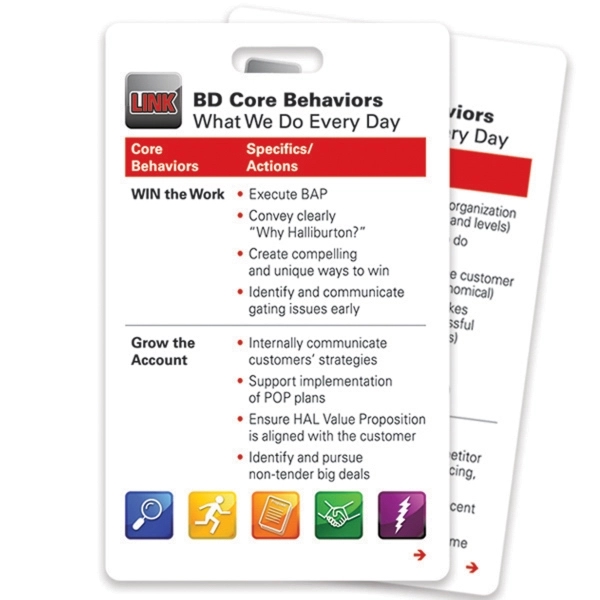 Hard card badge measuring 2" x 3.25" and made of vinyl... from ASI 66390 LarLu