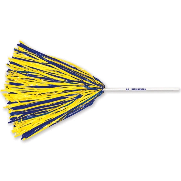 Imprinted vinyl pom with a 10" straw handle and 500 streamers.... from ASI 66390 LarLu