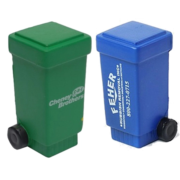 Trash Can shape Stress reliever with wheels.... from ASI 74779 O & S Supply Company LLC