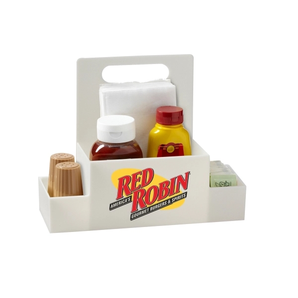 Plastic USA made Condiment Caddy w/full color imprint on 1 side... from ASI 79933 Prorose Inc / ProRose