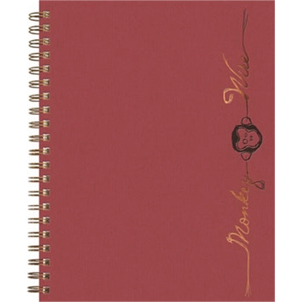 5" x 7" notepad with textured linen front cover, foil imprint... from ASI 91340 Journalbooks/Timeplanner Calendars
